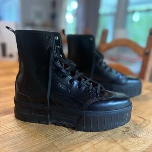 Puma X Dua Lipa Mayze Lace-Up Boots size 9.5